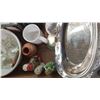 Image 6 : LOT OF COLLECTIBLES (SILVER PLATED TRAY, SALT & PEPPER SHAKERS, FIGURINES, ETC.)
