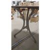 Image 4 : CAST IRON BASE TABLE-3 LEGS (30" X 24" X 29")