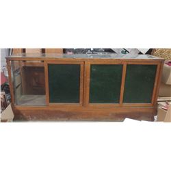 OAK GENERAL STORE SHOWCASE COMES WITH 1 GLASS SHELF 8' LONG- 8' X 26" X 42"