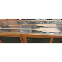 TWO OARS 54" LONG (SOME LIGHT DAMAGE ON BOTH)