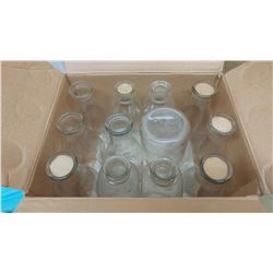 LOT OF 12 MILK BOTTLES