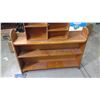 Image 3 : TWO WOODEN SHELVES - 24" X16" X 5" AND 42" X 10" X 31"