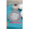Image 3 : THREE GALVANIZED STEEL BOWLS AND 1 GALLON CROCK
