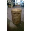 Image 1 : LARGE WICKER BASKET WITH LID - 15" X 20"