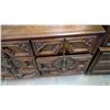 Image 2 : 9 DRAWER DRESSER WITH MIRROR (68" X 30" X 19"- MIRROR 49" X 31")
