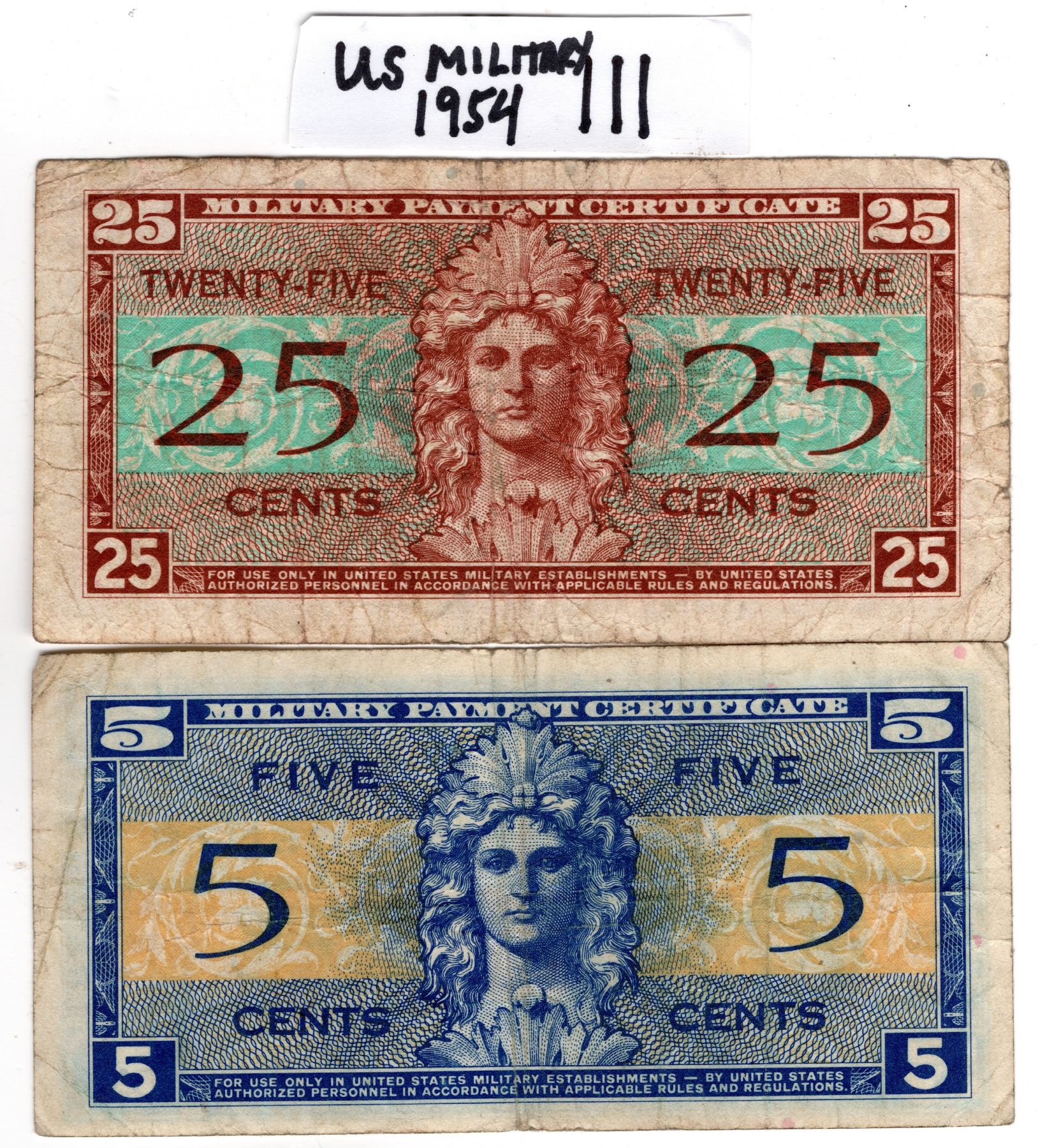 1954 US MILITARY SCRIPT - Schmalz Auctions