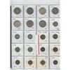 Image 1 : 1939,1940,1941,1942-  SHEET OF ASSORTED COINS PENNY,FIVE CENT,50CENT