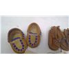 Image 3 : THREE PAIRS OF BABY MOCASSINS