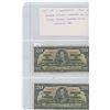 Image 1 : 2 DIFFERENT 1937 GEORGE VI $20 NOTES (GORDON-TOWERS E/E, COYNE-TOWERS H/E)