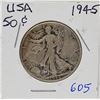 Image 1 : 1945 SILVER HALF DOLLAR USA