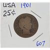 Image 1 : 1901 SILVER US QUARTER