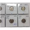 Image 3 : LOT OF 8 US DIMES (1967, 69, 70, 72, 74, 75, 76, 78)