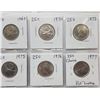 Image 3 : 7 CANADA 25 CENT COINS (1969, 70, 73, 74, 75, 76, 77)