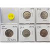 Image 4 : 7 CANADA 25 CENT COINS (1969, 70, 73, 74, 75, 76, 77)