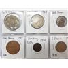 Image 2 : 6 VARIOUS BRITISH COINS & 1 PTA SPANISH COIN