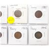 Image 2 : 8 CANADIAN 1 CENT COINS (VARIOUS YEARS 1920-1945)