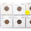 Image 3 : 8 CANADIAN 1 CENT COINS (VARIOUS YEARS 1920-1945)