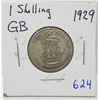 Image 1 : 1929 BRITISH SILVER ONE SHILLING