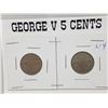 Image 2 : 1923 & 1933 GEORGE V 5 CENTS (SCARCER DATES)