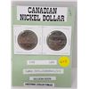 Image 1 : CANADIAN NICKEL DOLLARS (1985 CANOE TYPE, 1982 COMMEMORATIVE HON. CANADA'S NEW CONSTITUTION)