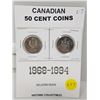 Image 1 : 1968 & 1994 CANADIAN 50 CENTS