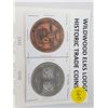 Image 3 : WILDWOOD ELKS TRADE COINS (1991 COPPER & 2000 ANTIQUE SILVER)