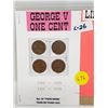 Image 3 : 4 GEORGE V CENT (1933, 1934, 1935, 1936) & 4 LINCOLN WHEAT CENT (1928D, 1929, 1930, 1934)