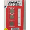 Image 1 : SIX GEORGE V FIVE CENTS (1929, 1931, 1932, 1934, 1935, 1936)