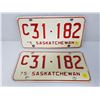 Image 1 : 1975 MATCHING PAIR SASK LICENSE PLATES