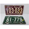 Image 1 : 1954, 1956 SASK LICENSE PLATES