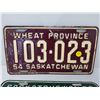 Image 2 : 1954, 1956 SASK LICENSE PLATES