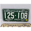 Image 2 : 1956,1957 SASK LICENSE PLATES