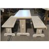 Image 2 : KIDS TABLE WITH 2 BENCHES (30.25" X 14.5" X 20"--30.25" X 10" X 11.5")