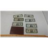 Image 1 : LEATHER WALLET WITH SEVEN AMERICAN $1 BILLS