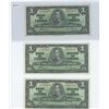 Image 1 : (3) 1937 $1.00 COYNE TOWERS IN SEQUENCE