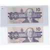 Image 1 : (2) 1984 $10.00 BILLS IN SEQUENCE