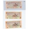 Image 2 : (5) 1986 $2.00 BILLS