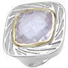 Image 2 : Rhodium Plated Rose Quartz(10cts) Ring (~Size 8.5) (~weight 11g), Suggested Retail Value $200 (Estim
