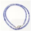 Image 2 : Silver Tanzanite Decemberb-Stone 16"(49ct) Necklace (~weight 9.81g), Suggested Retail Value $1000 (E