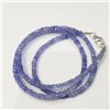 Image 3 : Silver Tanzanite Decemberb-Stone 16"(49ct) Necklace (~weight 9.81g), Suggested Retail Value $1000 (E