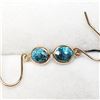 Image 1 : 10K Yellow Gold Blue Zircon(2.2ct) Earrings (~weight 0.67g), Made in Canada, Suggested Retail Value 