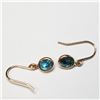 Image 3 : 10K Yellow Gold Blue Zircon(2.2ct) Earrings (~weight 0.67g), Made in Canada, Suggested Retail Value 