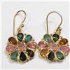 Image 1 : Silver Muti Color Tourmaline Earrings (~weight 3.02g), Suggested Retail Value $240 (Estimated Sellin
