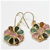 Image 4 : Silver Muti Color Tourmaline Earrings (~weight 3.02g), Suggested Retail Value $240 (Estimated Sellin