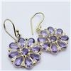 Image 2 : Gold Plated Silver Amethyst(9ct) Earrings, Suggested Retail Value $200 (Estimated Selling Price from