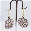 Image 3 : Gold Plated Silver Amethyst(9ct) Earrings, Suggested Retail Value $200 (Estimated Selling Price from