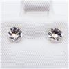 Image 1 : 10K Yellow Gold White Topaz(0.45ct) Earrings, Made in Canada, Suggested Retail Value $100