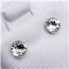 Image 2 : 10K Yellow Gold White Topaz(0.45ct) Earrings, Made in Canada, Suggested Retail Value $100