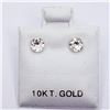 Image 3 : 10K Yellow Gold White Topaz(0.45ct) Earrings, Made in Canada, Suggested Retail Value $100