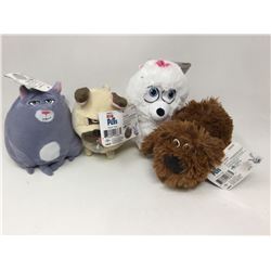 4 Plush Life of Pets Toys
